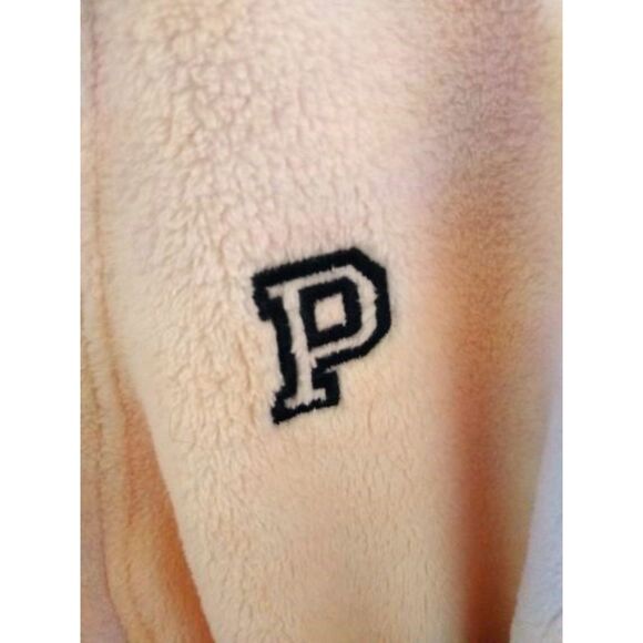 PINK Victorias Secret Robe Women's M/L Pastel COZY SHORT Plush Bath Logo - Picture 4 of 4